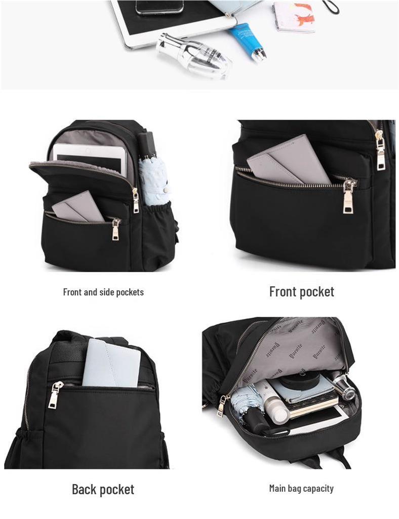 Women's Fashionable Oxford Cloth Backpack - Large Capacity, Compact Design, Ideal for Students and Travel