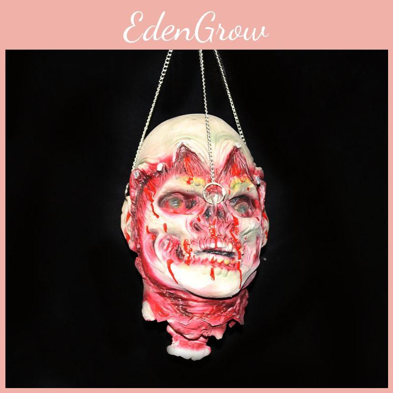 Halloween Simulation Horror Zombie Skull Head Props For Scene Decoration