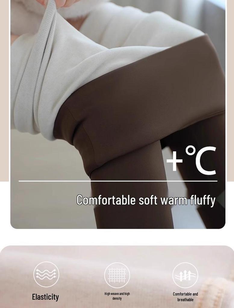 High-Waisted Cashmere Silk Yoga Pants with Tummy Control - Seamless Shark Skin Outerwear for Autumn/Winter 2025.