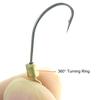 5Pcs/Bag 45824 Fishing Hooks with Swivel Rotating Sharp Barb Rustproof Fixing Fishes Stainless