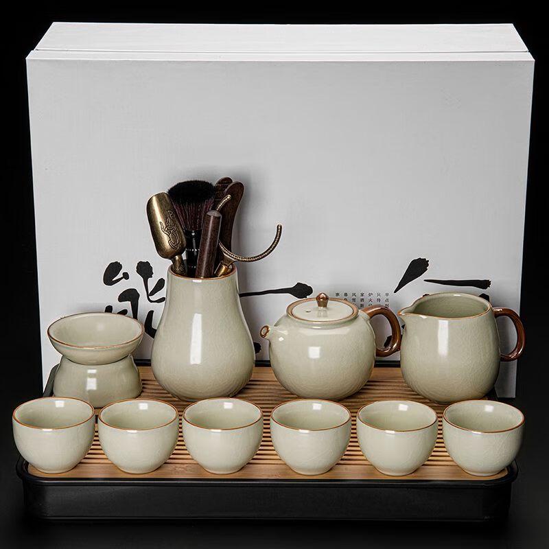 

Jiakangming Ru Kiln Ceramic Kung Fu Tea Set
