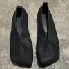 Leather Niche Dark Pioneer Diagonal Head Ballet Flats Women's Summer and Autumn Comfortable Lazy One Pedal Single Shoes