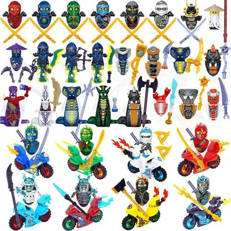 MINISO Anime Characters 24 Pieces Ninjago Mini Figure Building Block Toys Mini Doll Doll Figure Block Kids Toys Birthday Gifts