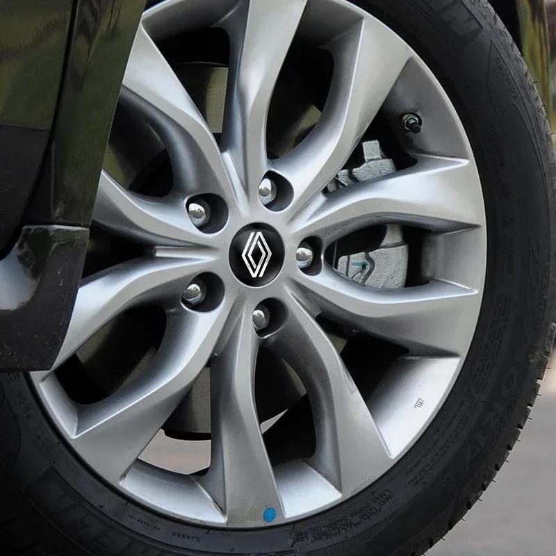 2026 Horké Pro Renault Krytky nábojů kol 56mm 60mm 65mm Kryt středu kola vozu Samolepka s logem Pro Renault Clio 4 Megane 2 3 Captur Trafic