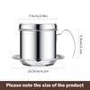 Leeseph Vietnamese Coffee Drip Filter Small French Press Portable Cup Stainless Steel Vietnamese Coffee Maker for Camping