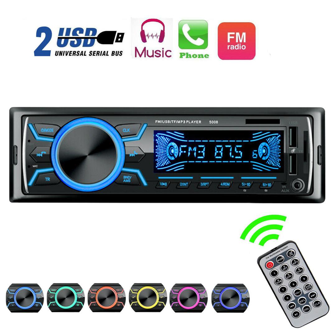 

Lvye 12 В 1 DIN автомобильный стерео радио аудио MP3-плеер 2 USB/SD/FM головное устройство без CD 7 цветов