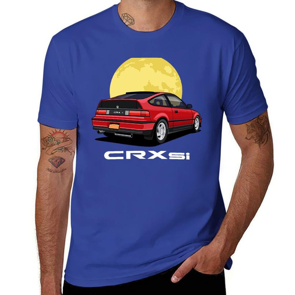 CRX SI Classic Car T-Shirt Korean Fashion Hippie Clothes Sublime Men's Clothing