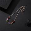 Multicolor Crystal Round Stone Rainbow Zircon Bracelets for Women Vintage Rose Gold Color Chains Bracelet Wedding Jewelry Gifts