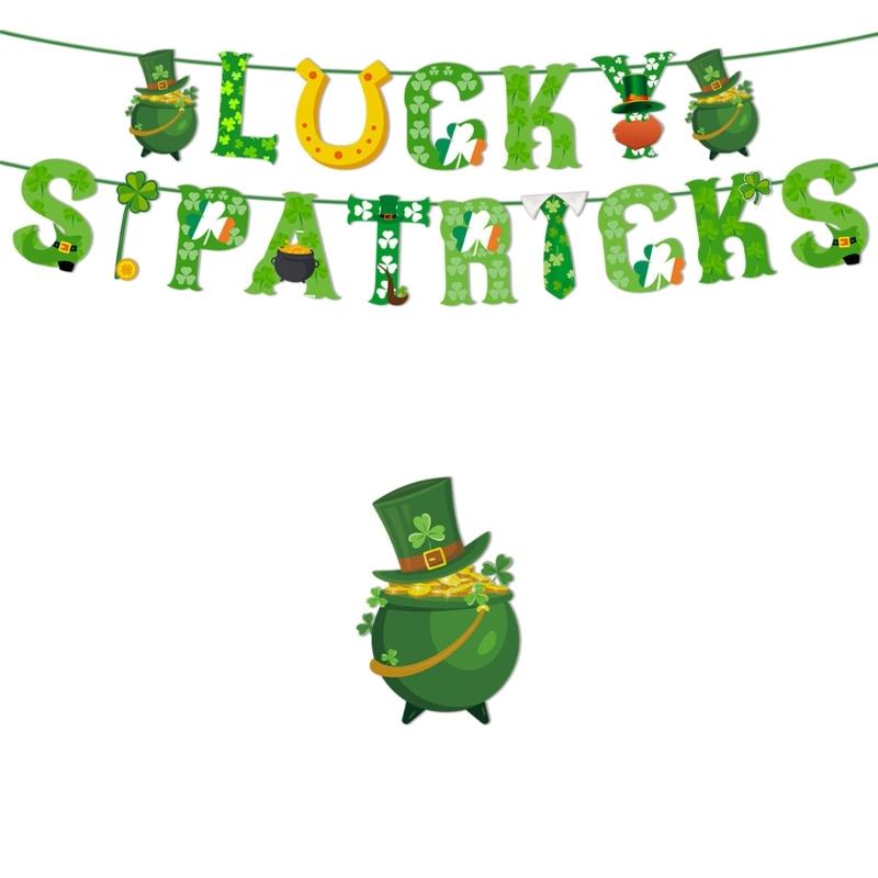 Irish Festival Party Decoration Easy To Install Banners and Cake Toppers Balloons Cupcake Toppers Ribbon Party Supplies
