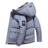 Hooded Winter Coat for Men Thickened Padded Warm Down Cotton Jacket