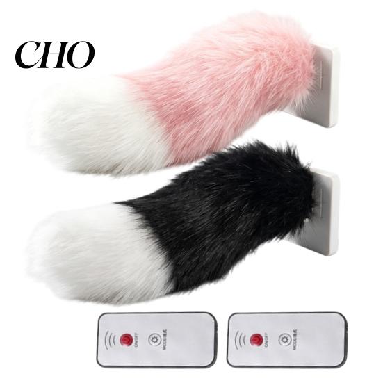 Ornament Electric Mișcător pentru Coada Mașinii, Animal Pufos cu Telecomandă, Decor Atrăgător, Blană Mișcătoare Activată de Sunet, Portbagaj Cosplay Anime