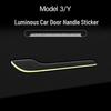 Luminous Anti-Scratch Door Handle Stickers for Tesla Model Y/3