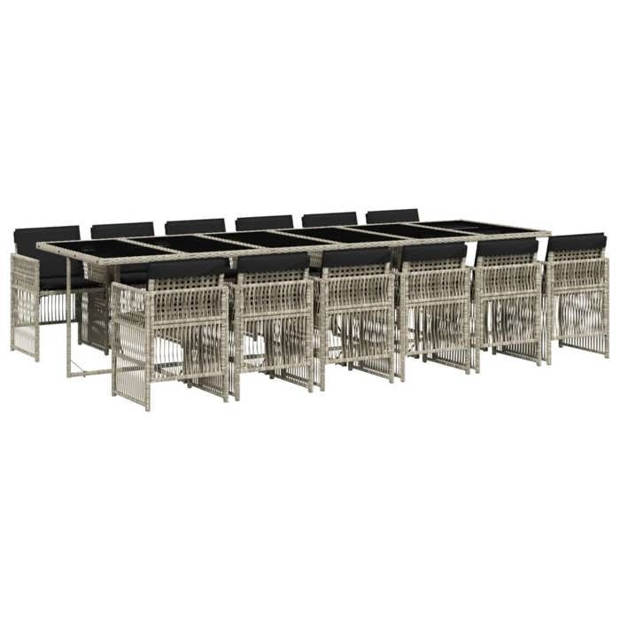 VidaXL Garden Dining Set with Cushions 13 Pcs, Patio Table and Chair, Patio Furniture, Furniture 3210947