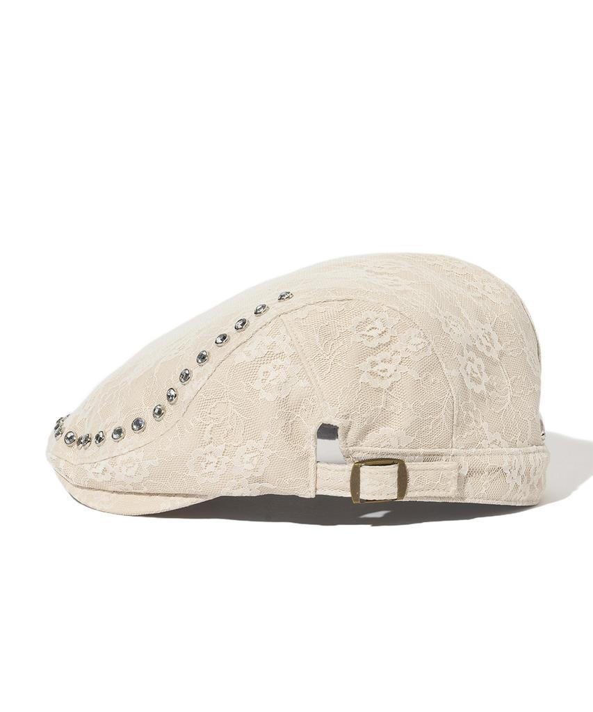 Bieseulaebis Jeweled Hunting Cap Lace Vegan Leather