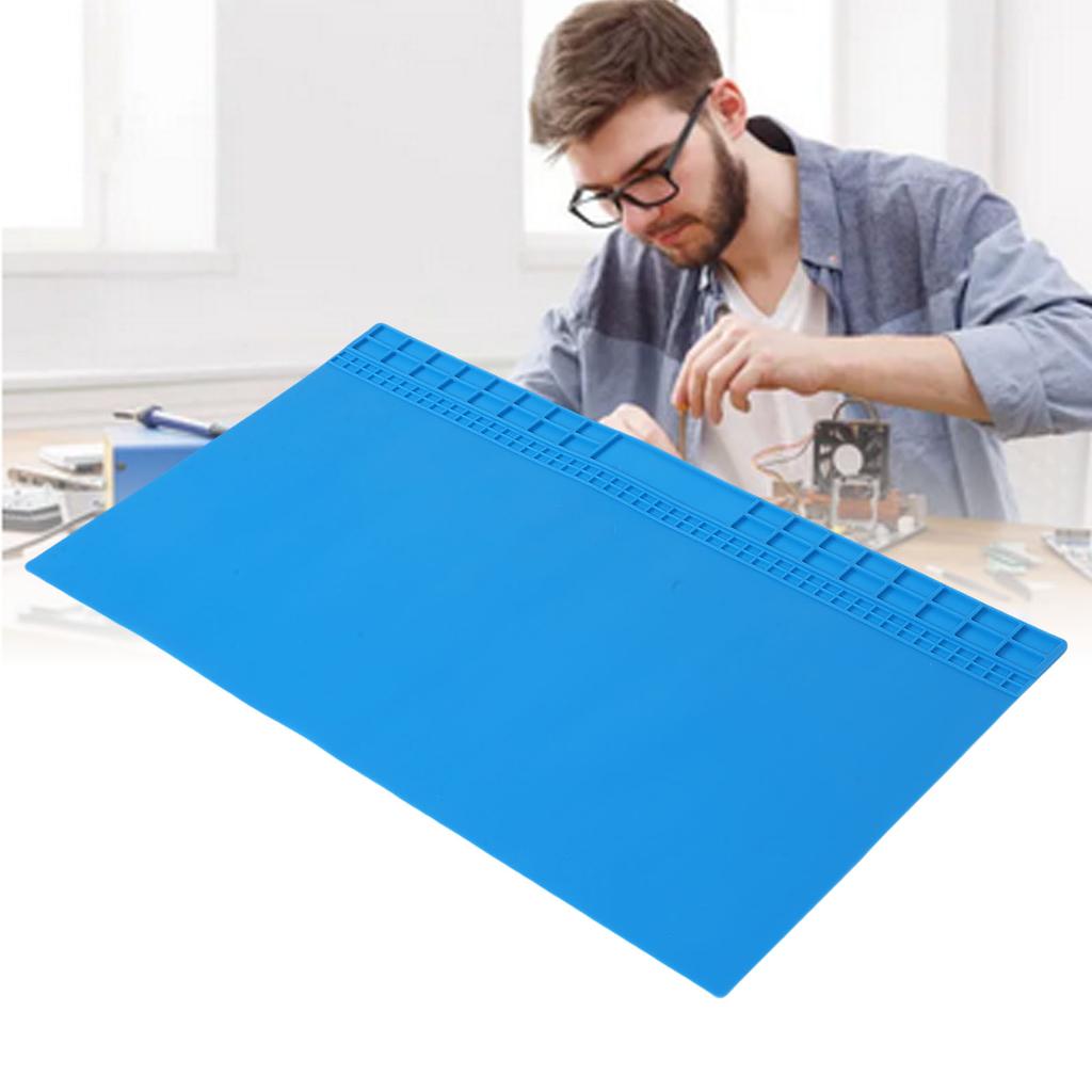 Extra Large Soldering Mat 27.6x15.7in Oversized Heatproof Silicone Workbench Pad for Electronics Phone Laptop Repair