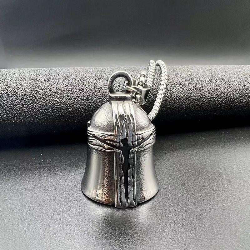 Motorcycle Luck Bell Vintage Punk Style Cross Guardians Wing Bells Hanger Keychain Pendant 36*23 mm