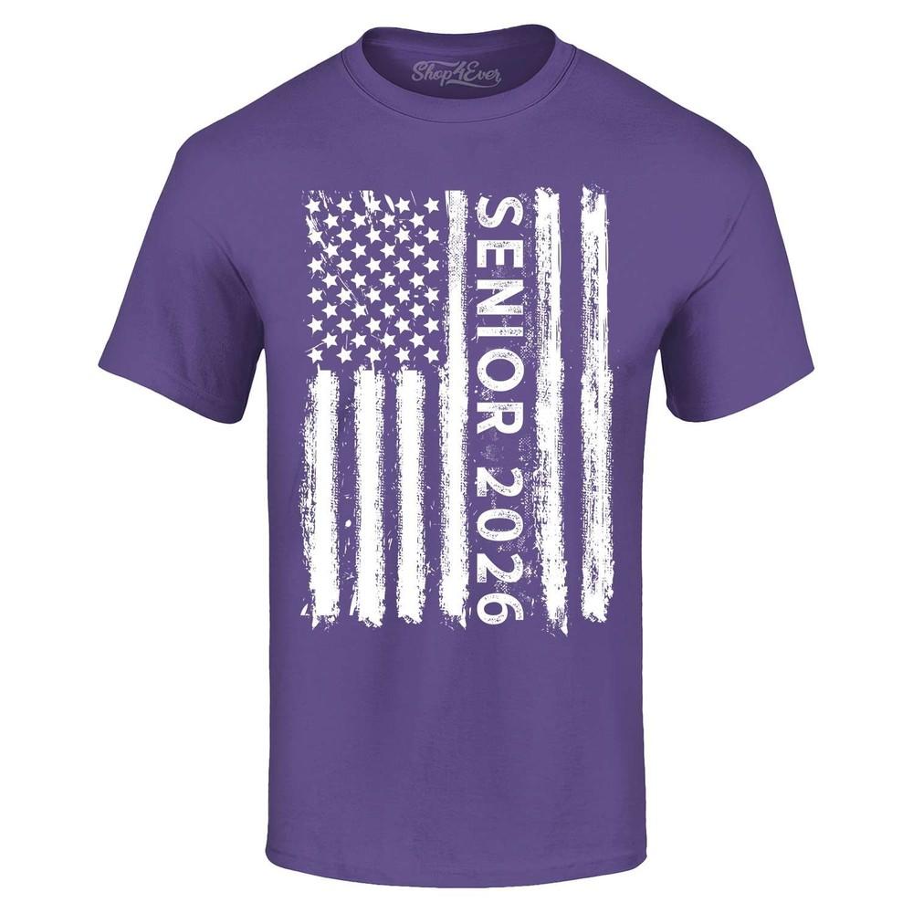 Senior 2026 American Flag T-shirt Graduation Graduate Shirt