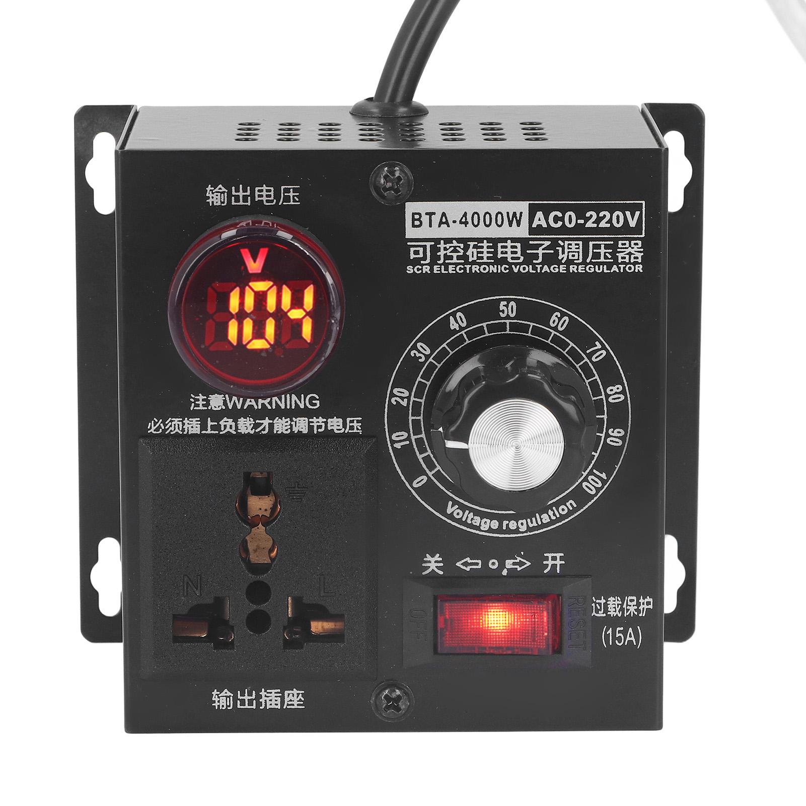 

SCR Voltage Regulator AC Input 0‑ Adjustable Output Voltage Controller Control Switch 4000W