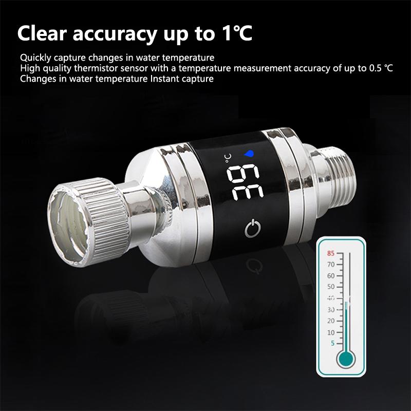 SXH 1pc Water Temperature Tester Monitor LED Digital Display Shower Water Thermometer Bathroom ABS 5-85 High-precision