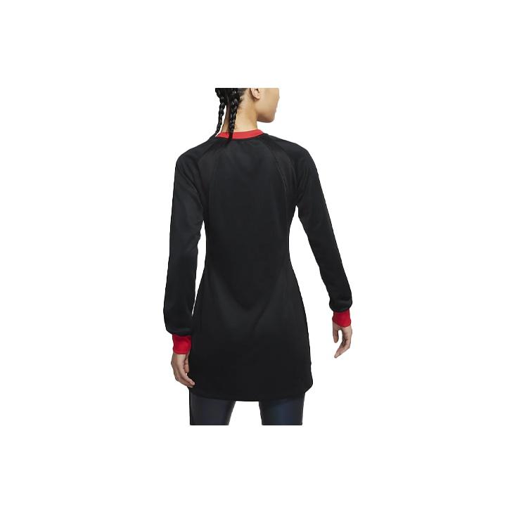 Jordan Casual Pullover Round Neck Long Sleeve Dress Women Dress Black DA1535-010