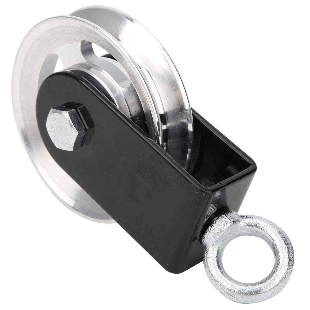 Yosoo Fitnessgeräte Edelstahl für Kraft Schwerkraftseil Fitnessgeräte Unterstützung Heim DIY Fitnessgeräte Umlenkrolle, Stahl, Training, Lager,