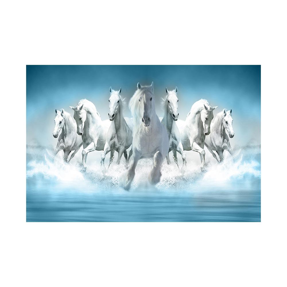 

Modern Simple Wall Art Running White Horses Sunset Scenery HD Canvas Printing Poster Home Living Room Bedroom Decoration 50x75cm