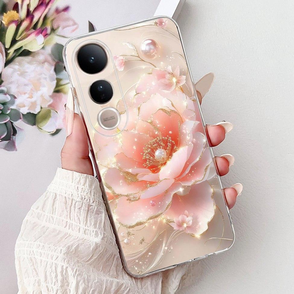 For Vivo V50 Lite 5G Case Cover Cute Cat Luxury Fashion Flowers Funny Cool Painted Back Cover For Vivo V50Lite 5G Phone Case