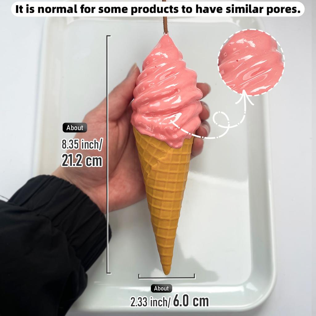 1-piece Set, Simulated Sauce Coated Plastic Ice Cream Model, Ice Cream Shop Display Prop, Photography Stage Prop