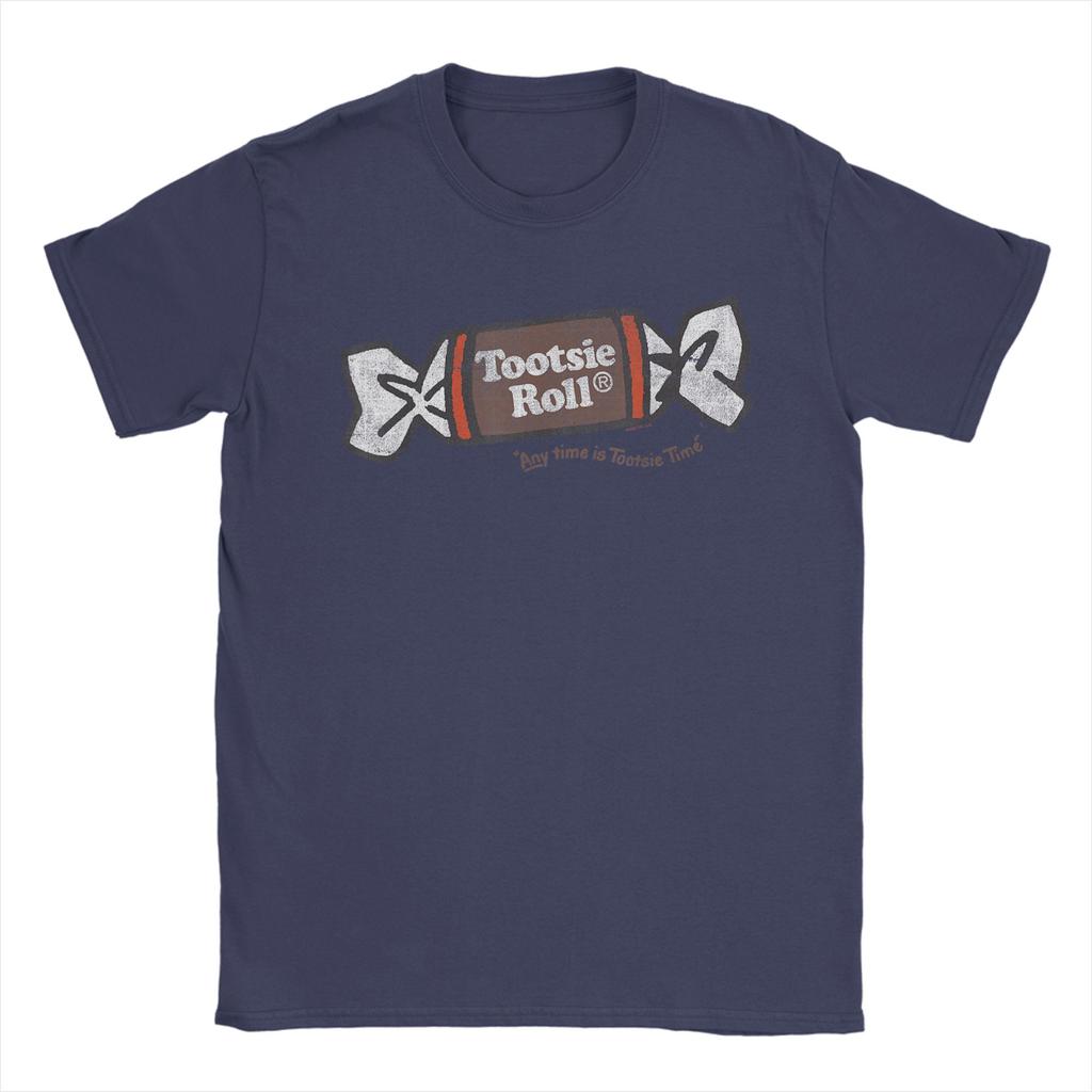 Tootsie Roll Retro Sketched Wrapper Candy T Shirts Men Vintage T-Shirt O Neck  Tee Shirt Short Sleeve Clothing Plus Size