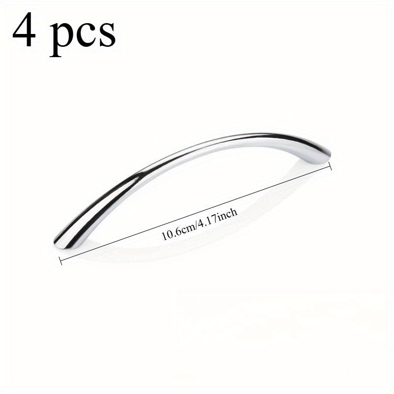 4Pcs/Set Curved Handles Wardrobe Cabinet Pull Handles Drawer Knobs Zinc Alloy Cupboard Door Handle Furniture Fitting Home Hardware