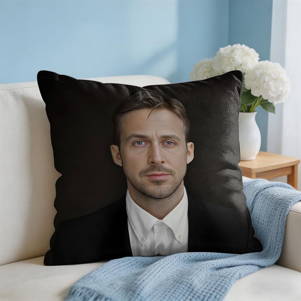 RRyan Gosling Face Cushion Cover Square Pillow Bedroom Sofa Leisure Comfort Living Room Home Decoration X