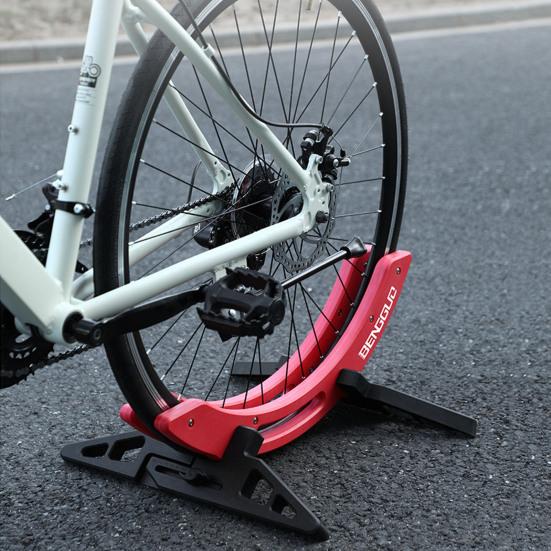 1Pc/1 Set Bike Parking Floor Stand 30-80MM Adjustable Anti-slip Heavy Duty Indoor Outdoor Garage MTB Mountain Road Bicycle Parking Rack Wheel Holder