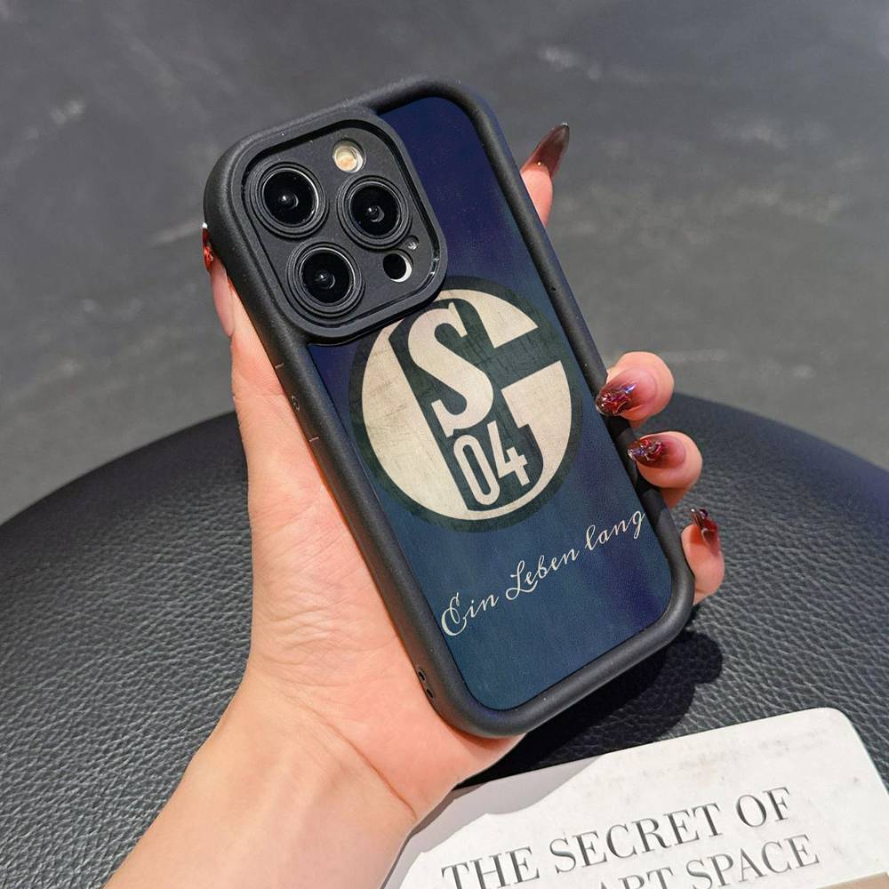 Θήκη Κινητού Σιλικόνης S-Schalke 04 Για iPhone 17 Air 17 16 15 14 13 12 11 Plus Pro Max Αντικραδασμική Μαλακή Κάλυψη