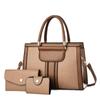 New High Appearance Horizontal Splicing Bag Three-piece Canvas Texture Handbag Leisure Large Capacity Single Shoulder Crossbody Bag