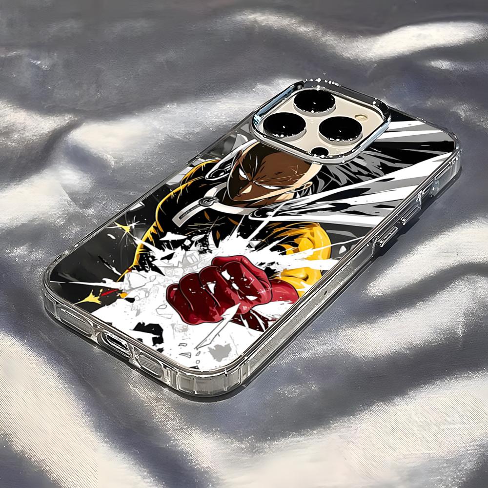 One-Punch Man Phone Case For IPhone 17 Pro Max 16 15 14 Pro Max IPhone 13 Pro Max 11 Plus Transparent Cover