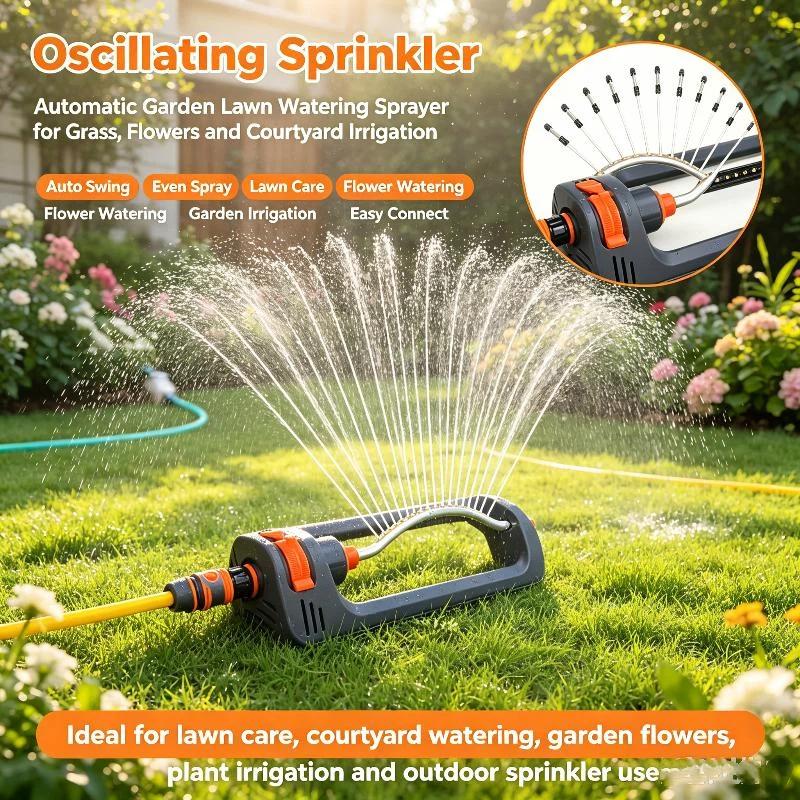1Pcs Garden Watering Courtyard Nozzle Automatic Swing Sprinkler For Garden Gardening Lawn Watering Garden Sprinkler