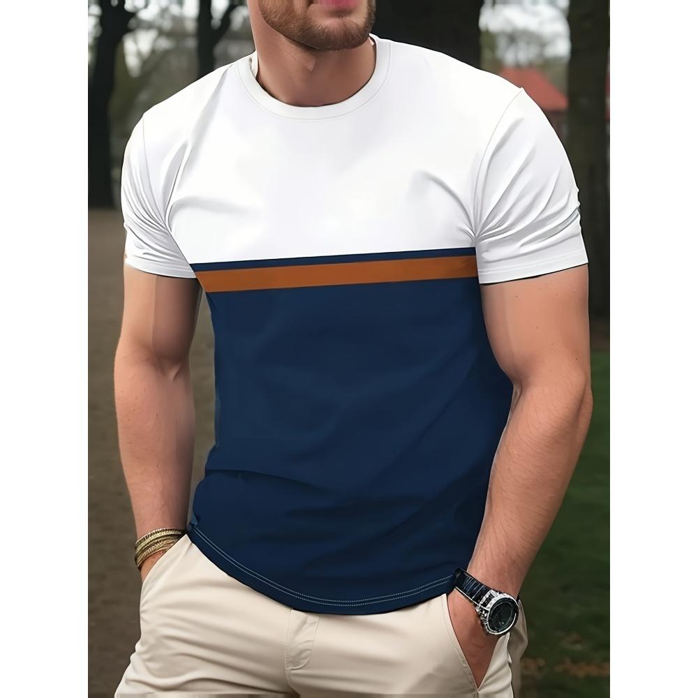 Round neck short sleeved casual sports short sleeved T-shirt top, fashionable summer streetwear