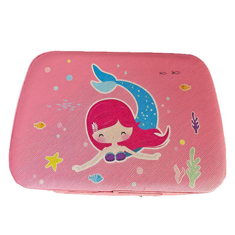 Pattern Mermaid Children Makeup Beauty Handbag With Nail Polish Lipstick Comb