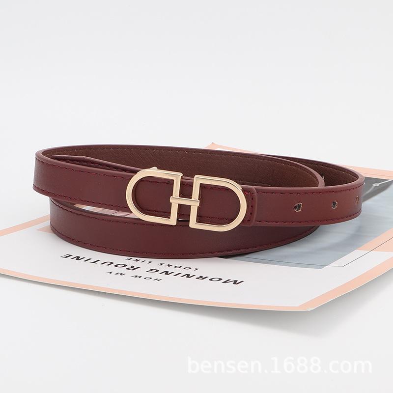 Versatile Decorative Women Slim Leather Belt Narrow Strap Dresses Shirts Skinny