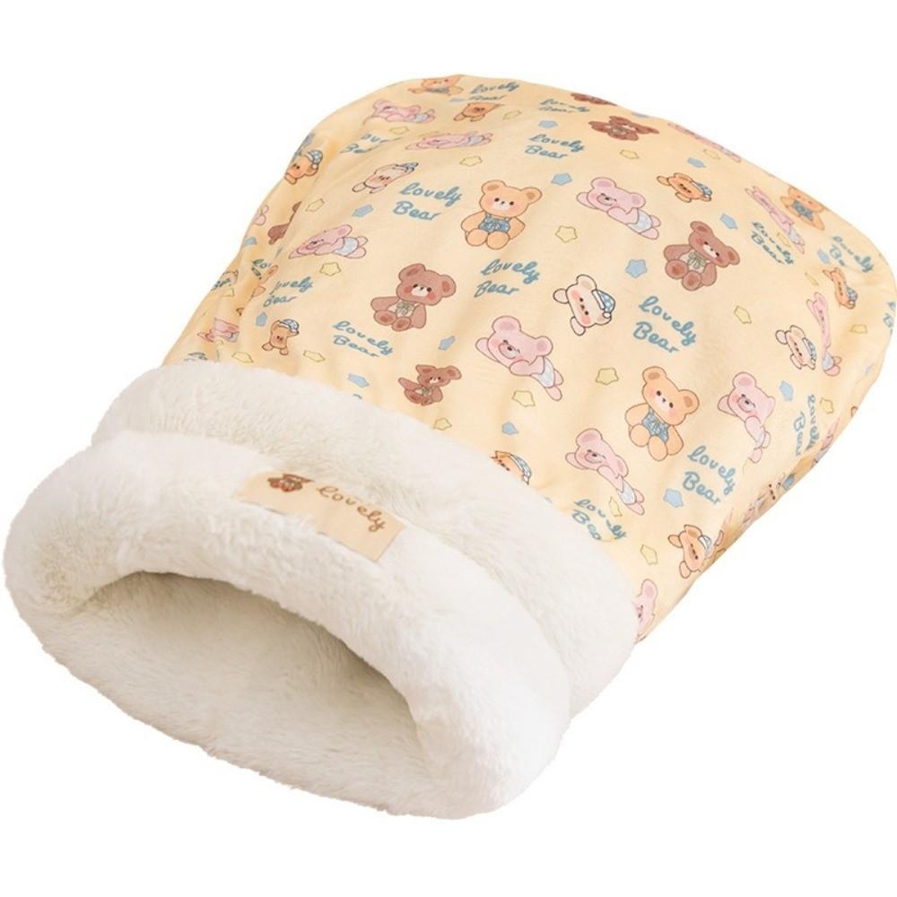 

Plush Cat Sleeping Bag 360°Wrap Pet Nest Cozy Pet Snuggle Sack M-style 2