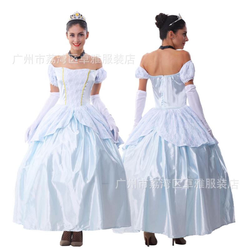 European Court Costumes, Halloween Cinderella Cosplay, Sissi Princess Dress Cosplay Costume