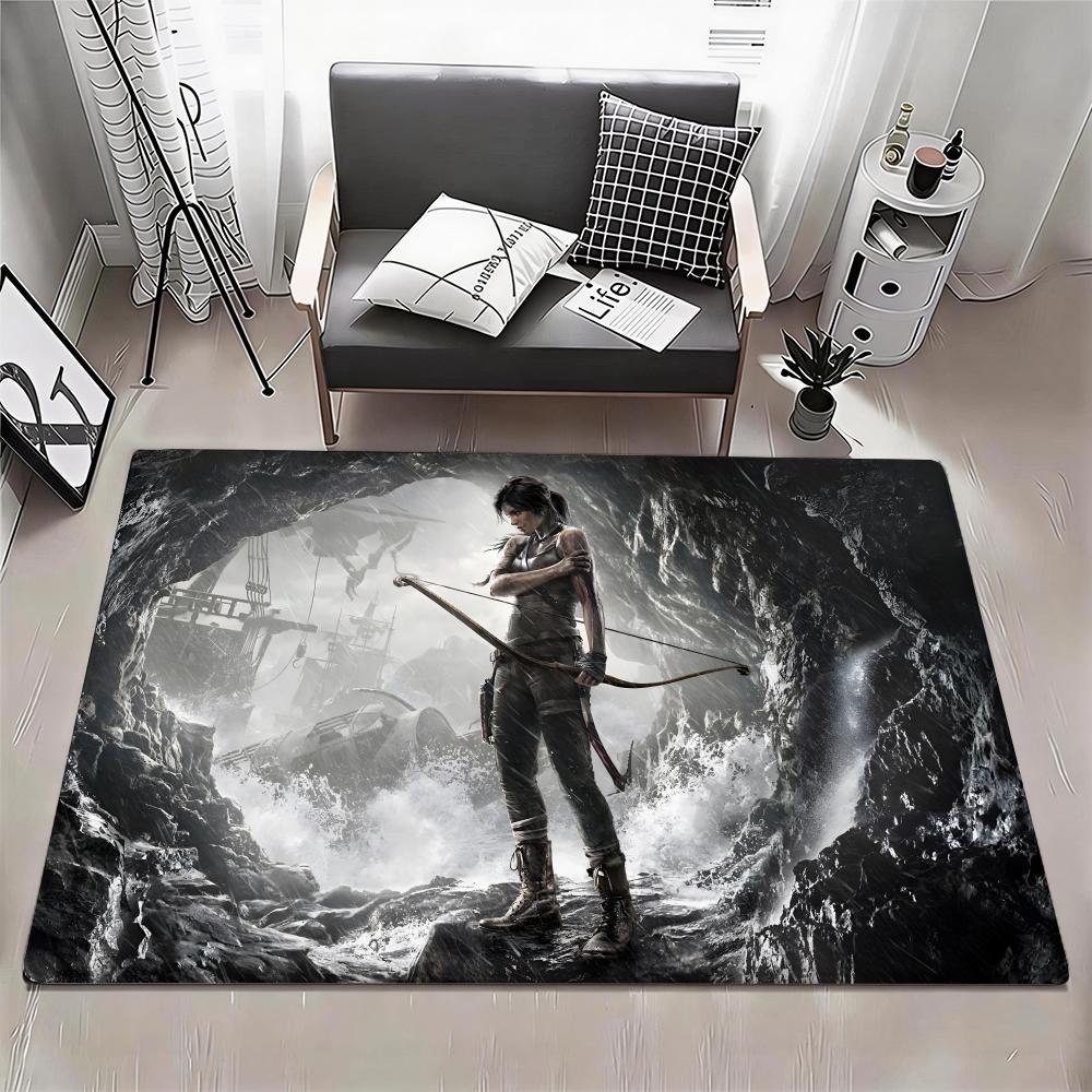 Game G Tomb Raider Floor Mat Eco Flannel Doormat Non Slip Odorless Indoor Floor Rug Soft Short Plush Home Mat