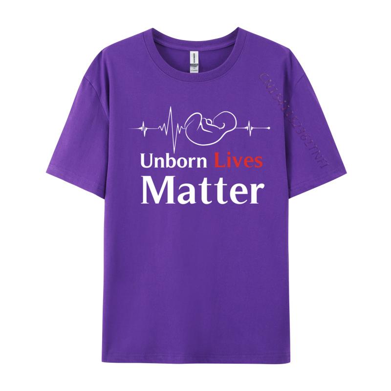 Unborn Lives Matter Heart Beat Fetus Pro-Life Cute Trombone Gamer Heartbeat Funny Top T-Shirts Cotton Man Tees Funny Tee Shirt