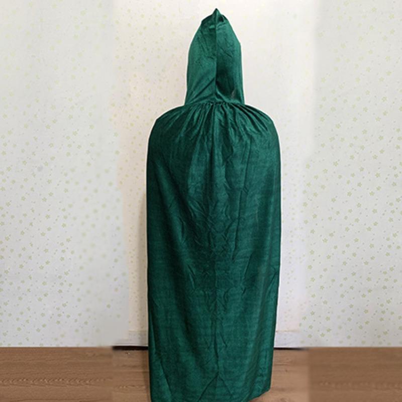 

Halloween cape cospl masquerade costume witch cape witch elf golden velvet cloth cape 1.7 meters One size