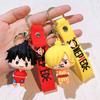 Wholesale One Piece Anime Keychain Cartoon Monkey D. Luffy Roronoa Zoro Keyring Doll Bag Car Pendant Chaveiro for Men Women Gift