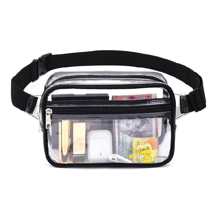 Transparent Chest Bag Crossbody Purse Belt Bag for Sports, Travel, Beach, Event