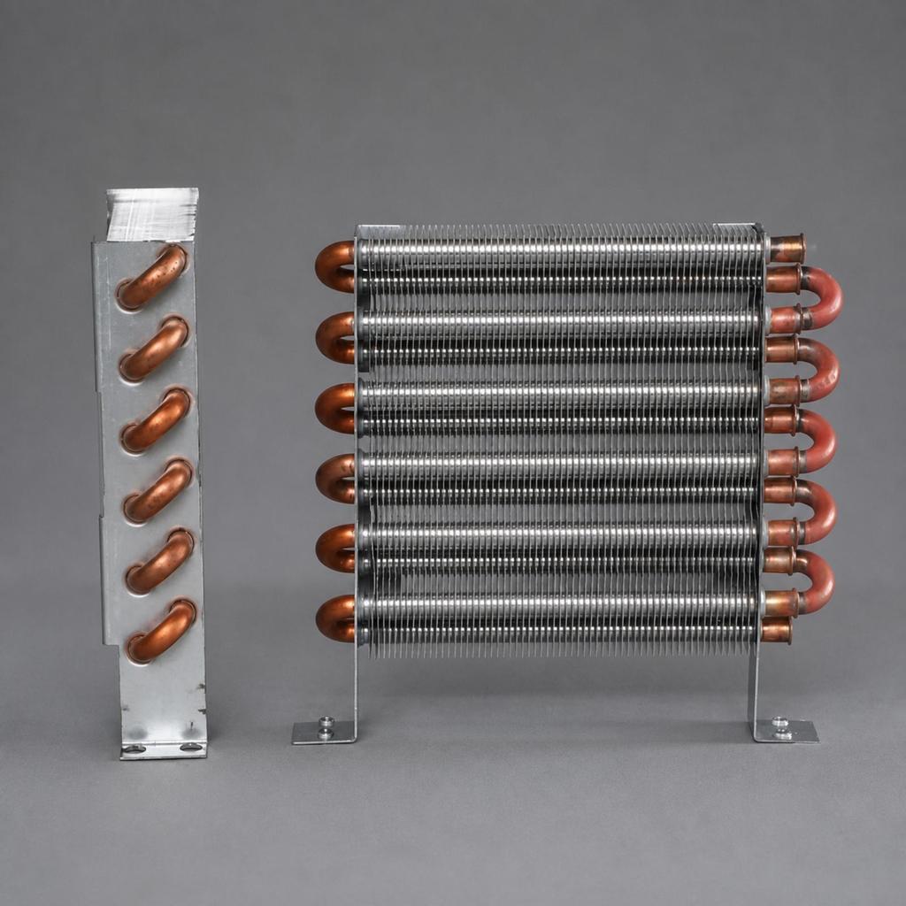 Compact Finned Air-Cooled Condenser Space-Saving Copper Tube Aluminum Fin