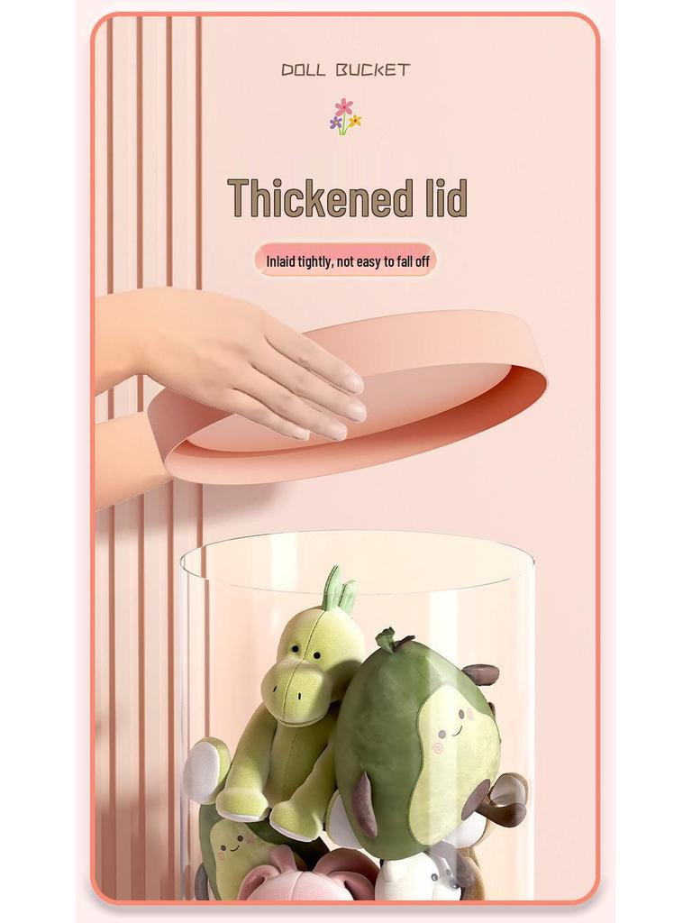 Plyschdocka Förvaringskorg med Dragkedja - Genomskinlig Gosedjursorganisatör