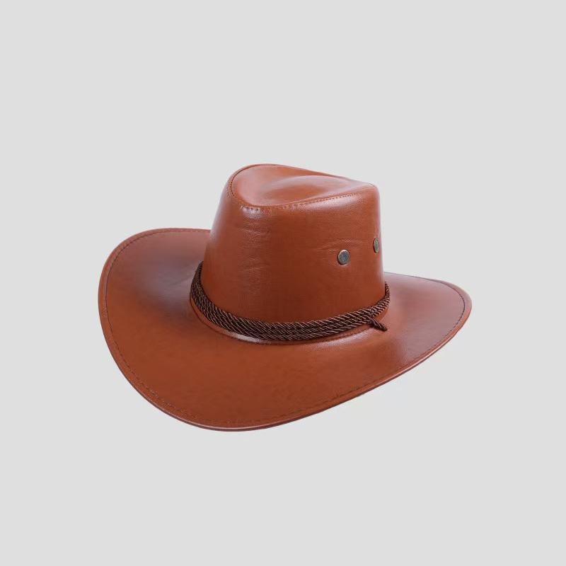 Leder Western Cowboyhut Stierkopf Zubehör Herren und Damen Cowboyhut Mode Reise Partyhut sombrero vaquero