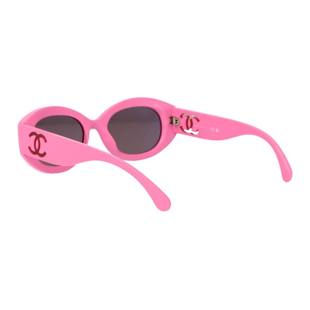Chanel Irregular Shape Sunglasses With Side Logo Women Sunglasses Pink CH5528-C.1776/53